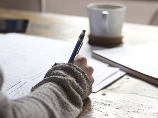 Studying for the GDPR exam at a desk